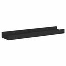 vidaXL 2 db fekete MDF szegélypolc képkeretekhez 40 x 9 x 3 cm