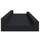 vidaXL 2 db fekete MDF szegélypolc képkeretekhez 40 x 9 x 3 cm