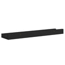 vidaXL 2 db fekete MDF szegélypolc képkeretekhez 40 x 9 x 3 cm