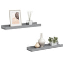 vidaXL 2 db szürke MDF szegélypolc képkeretekhez 40 x 9 x 3 cm