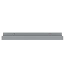 vidaXL 2 db szürke MDF szegélypolc képkeretekhez 40 x 9 x 3 cm