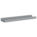 vidaXL 2 db szürke MDF szegélypolc képkeretekhez 40 x 9 x 3 cm