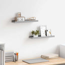 vidaXL 2 db szürke MDF szegélypolc képkeretekhez 40 x 9 x 3 cm