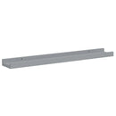 vidaXL 2 db szürke MDF szegélypolc képkeretekhez 60 x 9 x 3 cm