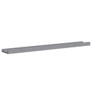 vidaXL 2 db szürke MDF szegélypolc képkeretekhez 80 x 9 x 3 cm