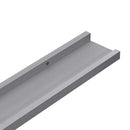 vidaXL 2 db szürke MDF szegélypolc képkeretekhez 80 x 9 x 3 cm