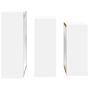 vidaXL 3 db fehér MDF fali kockapolc