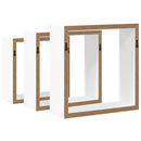 vidaXL 3 db fehér MDF fali kockapolc