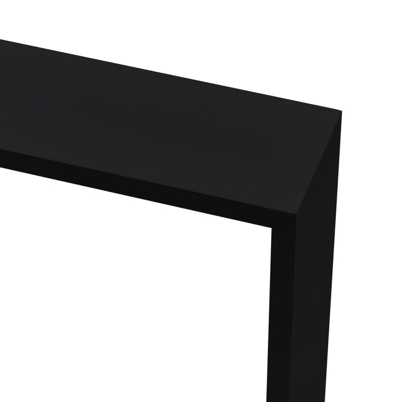 vidaXL 3 db fekete MDF fali kockapolc