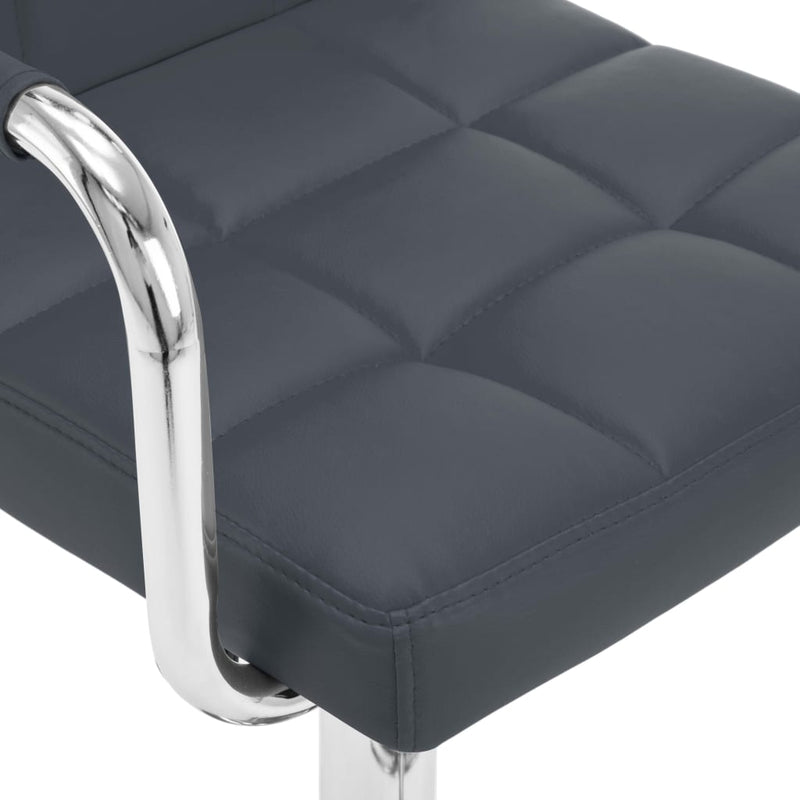 vidaXL 2 db szürke műbőr bárszék