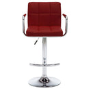 vidaXL 2 db bordó műbőr bárszék