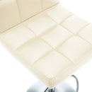 vidaXL 2 db krémszínű műbőr bárszék