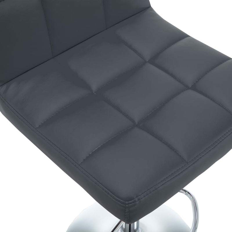 vidaXL 2 db szürke műbőr bárszék