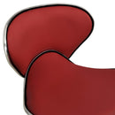 323679 vidaXL Salon Spa Stool Wine Red Faux Leather