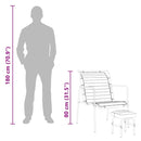 vidaXL fekete valódi bőr pihenőfotel lábtartóval