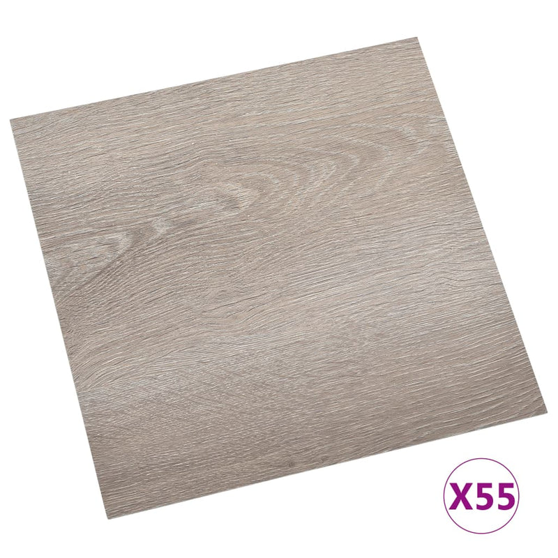 vidaXL 55 db tópszínű öntapadó PVC padlólap 5,11 m²