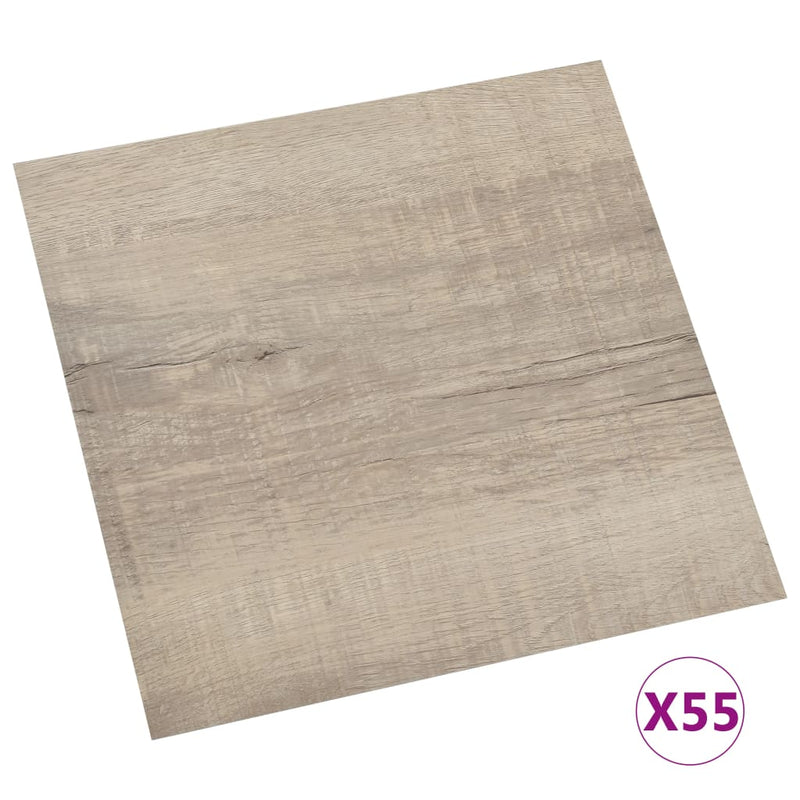 vidaXL 55 db tópszínű öntapadó PVC padlólap 5,11 m²