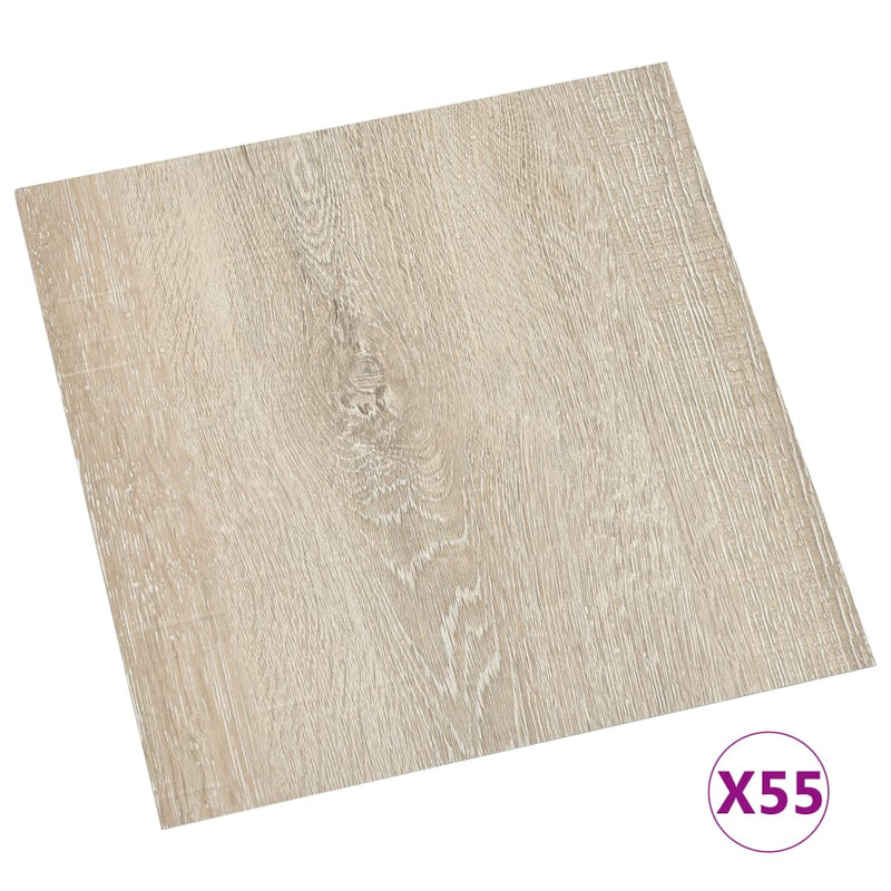 vidaXL 55 db bézs öntapadó PVC padlólap 5,11 m²