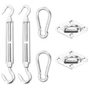 vidaXL 6 darabos rozsdamentes acél napvitorlarögzítő szett