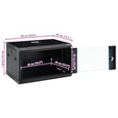 vidaXL 6U fali hálózati szekrény 19" IP20 600 x 450 x 350 mm