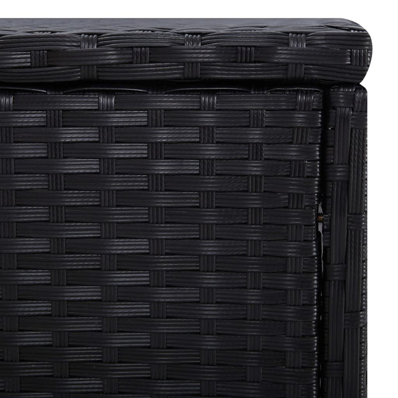 vidaXL piros polyrattan napozóágy párnával és teázóasztallal