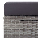 vidaXL szürke dönthető háttámlás polyrattan kerti szék párnákkal