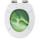 vidaXL 2 db zöld vízcseppmintás MDF WC-ülőke finoman záródó fedéllel