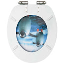 vidaXL 2 db pingvinmintás MDF WC-ülőke finoman záródó fedéllel