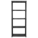 vidaXL fekete műanyag 5 szintes tárolópolc 71 x 38 x 170 cm