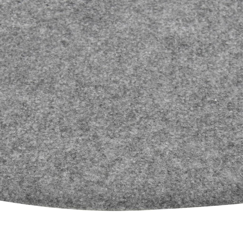 vidaXL szürke szegecses aljú kerek PP műfű átm. 130 cm