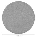 vidaXL szürke szegecses aljú kerek PP műfű átm. 130 cm