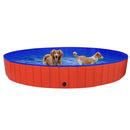 vidaXL összehajtható piros PVC kutyamedence 300 x 40 cm