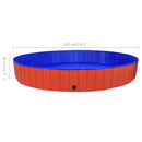 vidaXL összehajtható piros PVC kutyamedence 300 x 40 cm
