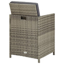 vidaXL 2 db szürke polyrattan kerti szék párnával