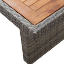 vidaXL polyrattan és tömör akácfa kerti asztal 240 x 90 x 74 cm