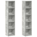vidaXL 2 db betonszürke forgácslap CD-tartó szekrény 21 x 16 x 93,5 cm