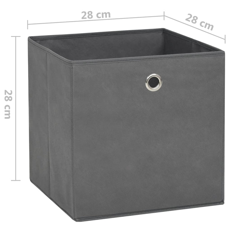vidaXL 10 db szürke nem szőtt szövet tárolódoboz 28 x 28 x 28 cm