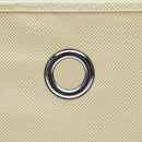 vidaXL 4 db krémszínű fedeles tárolódoboz 28x28x28 cm