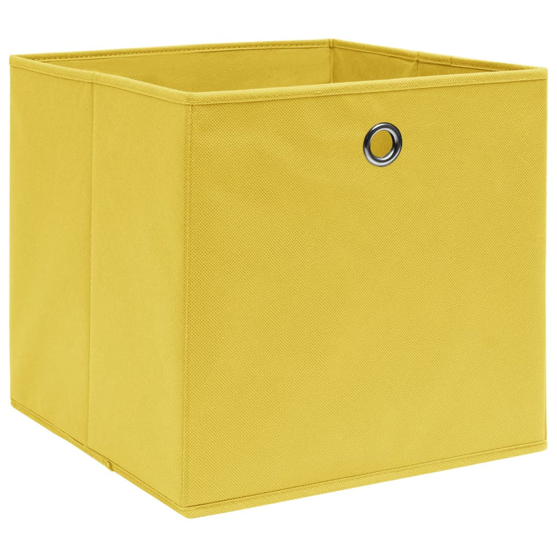 vidaXL 4 db sárga nem szőtt szövet tárolódoboz 28 x 28 x 28 cm