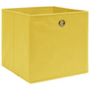 vidaXL 10 db sárga nem szőtt szövet tárolódoboz 28 x 28 x 28 cm