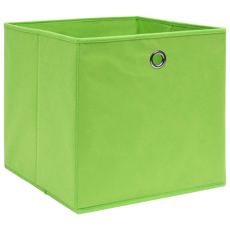 vidaXL 10 db zöld nem szőtt szövet tárolódoboz 28 x 28 x 28 cm