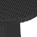vidaXL fekete polyrattan kerti asztal 70 x 70 x 73 cm