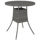 vidaXL szürke polyrattan kerti asztal 70 x 70 x 73 cm