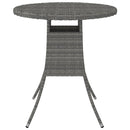 vidaXL szürke polyrattan kerti asztal 70 x 70 x 73 cm