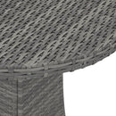 vidaXL szürke polyrattan kerti asztal 70 x 70 x 73 cm