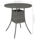 vidaXL szürke polyrattan kerti asztal 70 x 70 x 73 cm