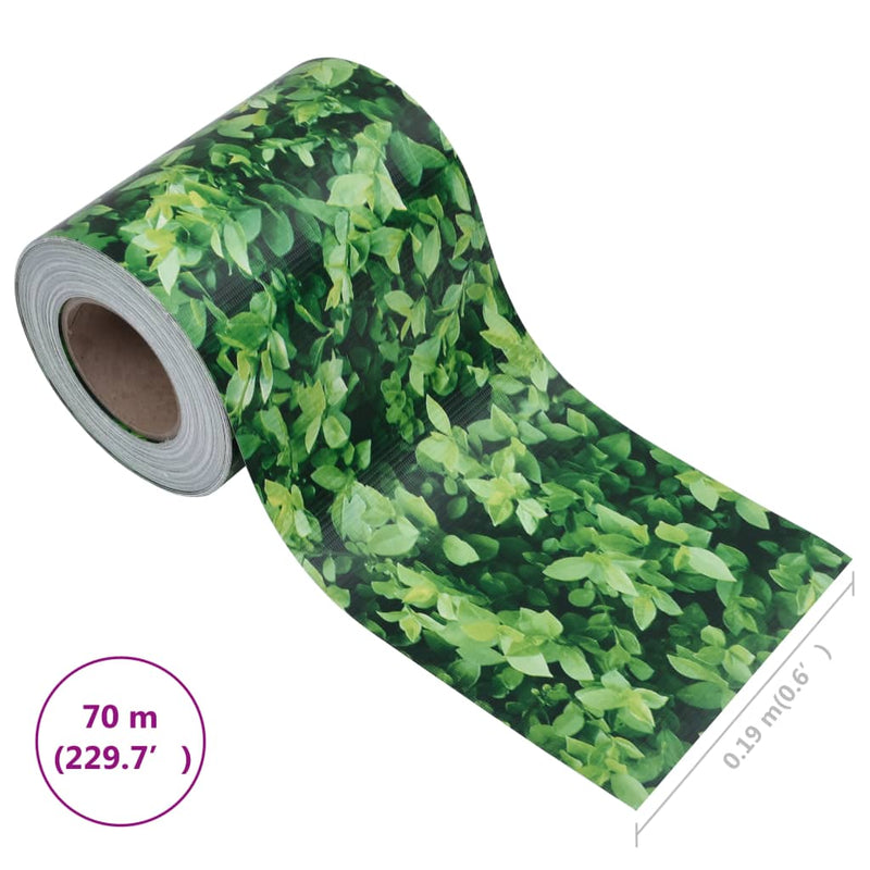 vidaXL zöld kerti PVC árnyékoló kerítés 70 x 0,19 m