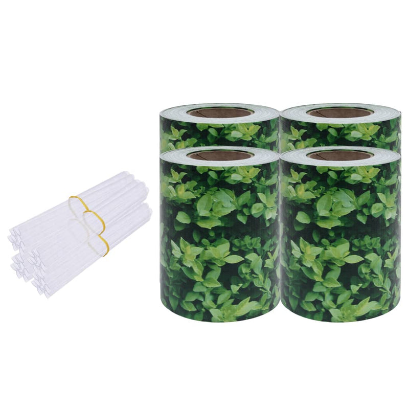 vidaXL 4 db zöld PVC kerti árnyékoló kerítés 35 x 0,19 m