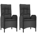 vidaXL 2 db fekete polyrattan kültéri szék