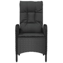 vidaXL 2 db fekete polyrattan kültéri szék